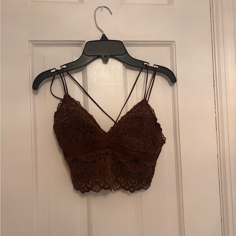 Brown Lace Bralette